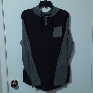 Hurley long sleeve hooded shirt.